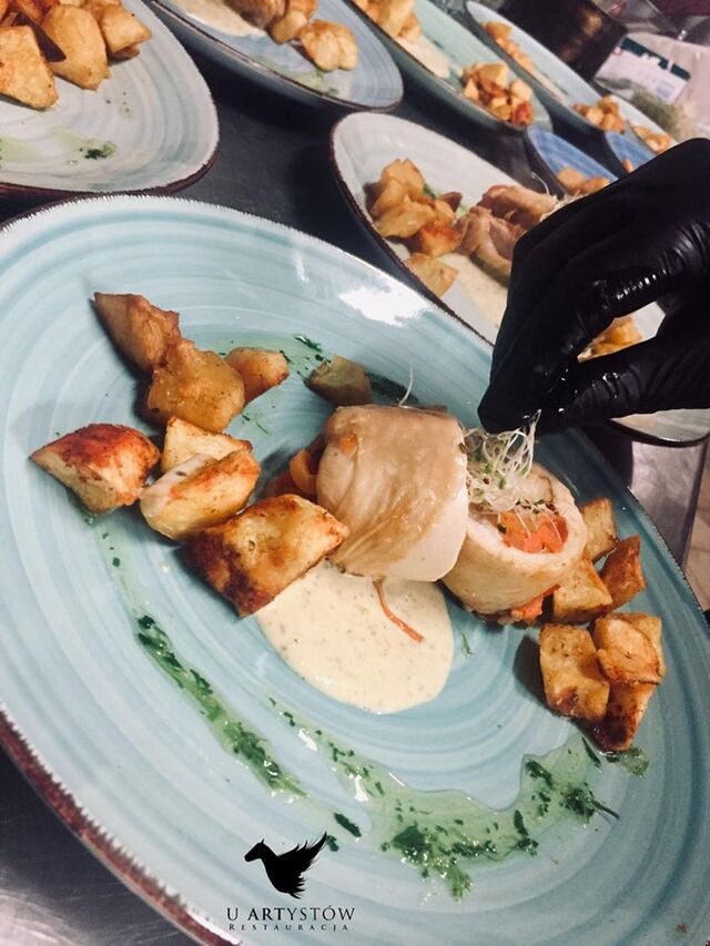 Pierś kurczaka — plating w kuchni